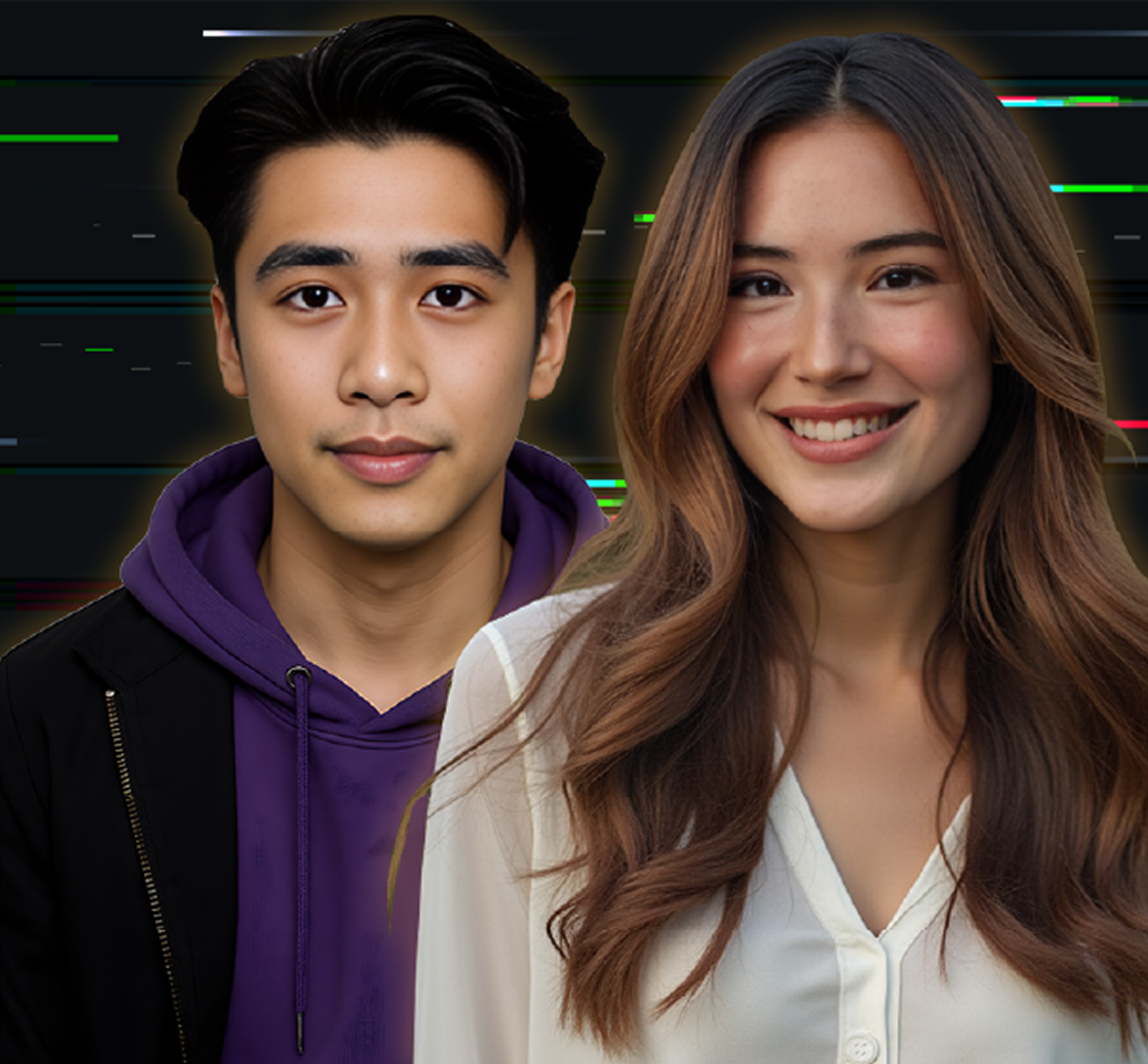 Young man and woman representing digital safety